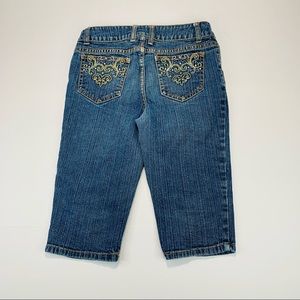 Disney jeans Hannah Montana Capri jeans embroidered pockets girls size 12